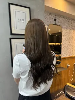 【赤み消し&透明感🧚】✂️カット＋ブリーチなしWカラー+ベースtr💙(ショート不可)