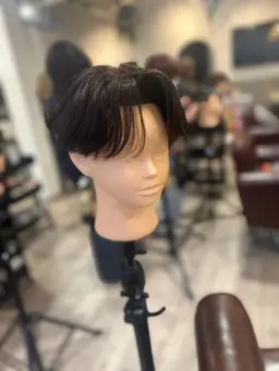 メンズセンターパートカット+毛流れニュアンスパーマ