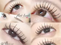 【モデル様/100本フラット】ベテランアイリストチェックありで安心◎束感仕上げ※詳細必読