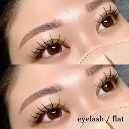 🦋フラットラッシュ80本(オフ込み)🦋＋美容液仕上げ