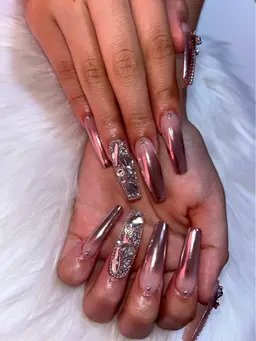 ※オフあり※フリーデザインやり放題・持ち込みデザイン（長さ出し10本、パーツ、シール、埋め尽くし全部可）