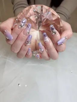 \1月限定!!/❣️自爪ジェル/パーツつけ放題/ベースカラーはワンカラーorグラデーション/オフケア込