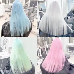 🫧✨Wカラー(ブリーチ+カラー)💚ྀི💙ྀི