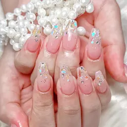 🎀《チップ長さだし》　氷ワンホンネイル🧊🎀