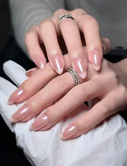 【モデル練習】やさしいチークネイルマグネットフレンチ対応※オフなし※オフがある場合は、別途¥1,000を頂戴いたします。