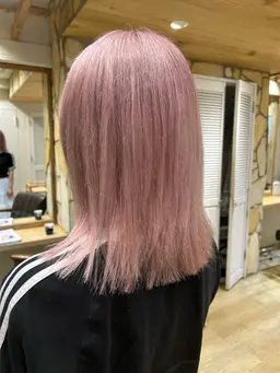 ケアブリーチ使用 ダブルカラー(全頭ブリーチ+カラー)　🍀スチームトリートメント