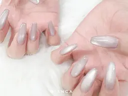 【オフあり】ハンド💅🏻《マグネットorフラッシュorミラーワンカラー》パラジェル変更+¥1,100✨／横浜関内