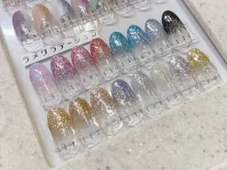 【研修モデル】【Jr.ネイリスト】ラメグラデーション/オフなし