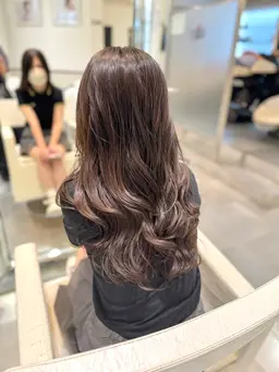 コテ巻きふんわりカール🌀カット+デジタルパーマ+髪質改善トリートメント　コテ巻き風パーマ/デジタルパーマ/韓国風パーマ