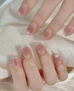 【モデル募集】【オフあり】ワンホンチークマグネットフレンチネイル