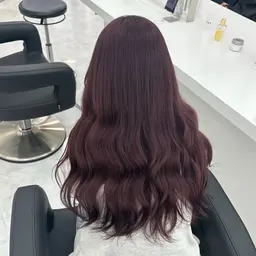 トレンド感溢れる高発色ツヤ暖色カラー🍒ブリーチなしダブルカラー+オリジナルトリートメント🍒