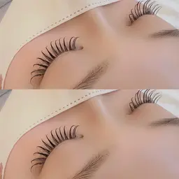 【1h🫧付け放題】LEDグルー変更可🫶🏻フラットラッシュ+撥水クリアコーティング付き¥6250