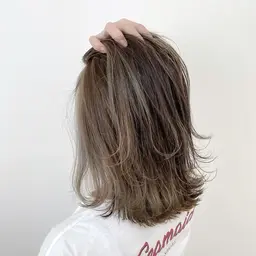 外国人風💋(ショート​〜​肩上)カット＋ハイライト(ケアブリーチ)＋👑リペア(オン)カラー👑