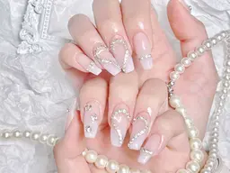 🎀 SNS大人气ワンホンネイル/¥6980円（初回ジェルオフ無料ケア込み）