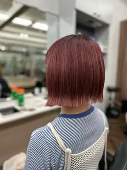 【ブリーチカラー】ダメージレスハイトーン高彩度カラー《ケアブリーチ込み》➕トリートメント