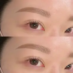 当日限定！【人気No.1♪】アイブロウワックス(間引き+メイク込)＋まつ毛パーマ¥13,200→