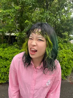 【💚LAお任せデザインカラー💚】【1ブリーチ+カラー+デザイン+うる艶トリートメント】