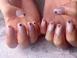 【ハンド自爪】 ☆60分限定シンプル持ち込みデザインコース¥6990★マグネットもOK🍒800円以内のパーツ2個迄Ok