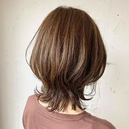 ✂️🌈カット+表面ハイライト(ブリーチではない)+カラー+ケアトリートメント+炭酸スパ