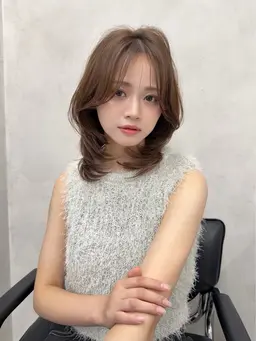 【白髪染めも◎】 透明感or艶カラー+髪質別1ステップTR