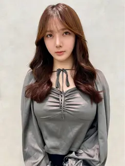 【❤️期間限定🎄】韓国ヘアカット➕艶髪カラー➕プレトリートメント🪄✨️120分