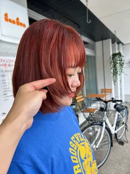 【12月限定価格】ブリーチ無し透明感ダブルカラー　ブリーチをせず、最大限まで髪を明るくしお好きなカラーをいれます