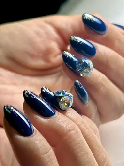 宝石💎ビジューワンポイント➕美爪極ワンカラー💠