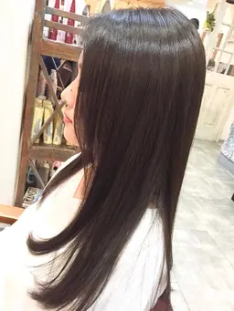 カット & うるつや縮毛矯正&ハホニコT r