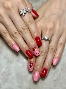 【オフ代別途】2本アート(持ち込み可)×ラメワンカラーorラメグラ