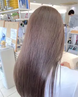 ✨髪の痛みを気にする方✨ケアダブルカラー(ブリーチなし)➕髪質改善トリートメント 艶カラー/ベージュ/ワインレッド