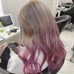 💘🍒グラデーションカラー🍒➕アミノ酸シャンプー➕高濃度重炭酸ケア➕毛髪補修トリートメント💘