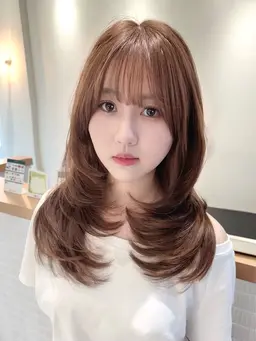 【髪質改善トリートメント付き】似合わせカット+ケアカラー+髪質改善Tr✨