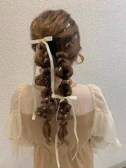 【お呼ばれ•推し活に🖤✨】ヘアセット