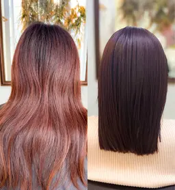 縮毛矯正+髪質改善水素トリートメント