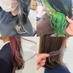 【初めてのイヤリングカラーにも💫人気No.1🎀】カット➕インナーカラー(ブリーチ込み)➕全体カラー✨