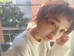 【ハイライト】コントラストがオシャレなデザインカラー🤍🧡ブリーチ込み🉐✨