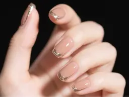 【ハンド】ガラスフレンチネイル　¥5990
