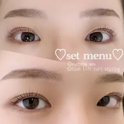 【ミニモ学割🌼.*♡ 】《お目元の撮影可能な方のみ》まつ毛パーマ+眉毛Wax ‧₊˚✨