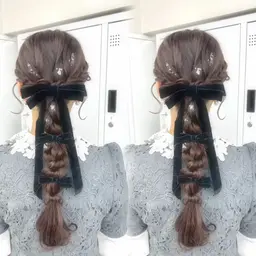 🌙編みおろしヘアアレンジ🌙