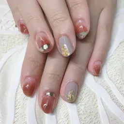 【ハンド】ワンカラー ＋ アート６本