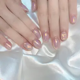 🎀うるつやオーロラミラーネイル🎀｟オフあり｠パラジェル使用✨