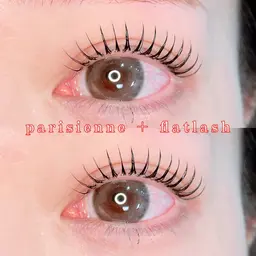 【パリエク】パリジェンヌラッシュリフト＋フラットラッシュ80​〜​100本目安［カラー／再来様／オフ＋500円］