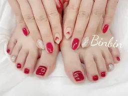 🖐️ハンド+🦶フット🎀シンプル定額デザイン🎀初回オフ無料