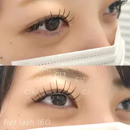 【4w以内再来リペア】フラットラッシュ／マツエク100本まで付け足し🫧