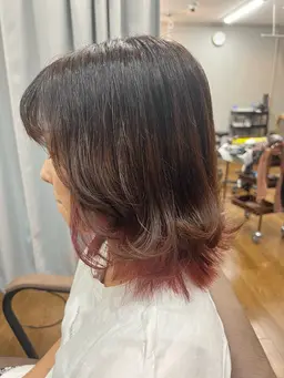 カット　イヤリングカラー　ハイライト