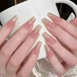 【チップ長さだし】ラメグラデーション