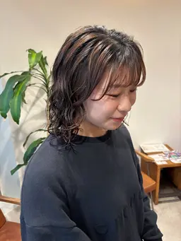 前髪カット＋ワンカール前髪パーマ🌀🙌🏻