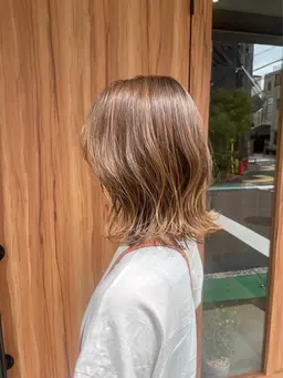 【ツヤ筋感✨️】艶髪ハイライト💫💫＋全体カラー