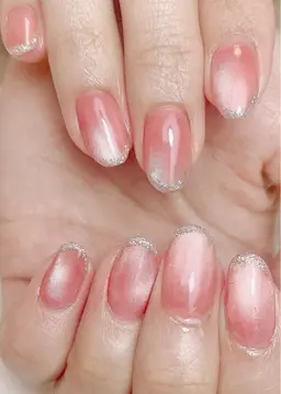 【オフあり】💅ラメフレンチ🪞ガラスフレンチのご予約もこちらから　オフィスネイルにオススメ💎