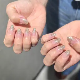 【オフなし】ワンカラーorラメグラデーション（クリアベース）💅２色まで使用可⭕️ ワンポイントパーツ（有料）追加可⭕️